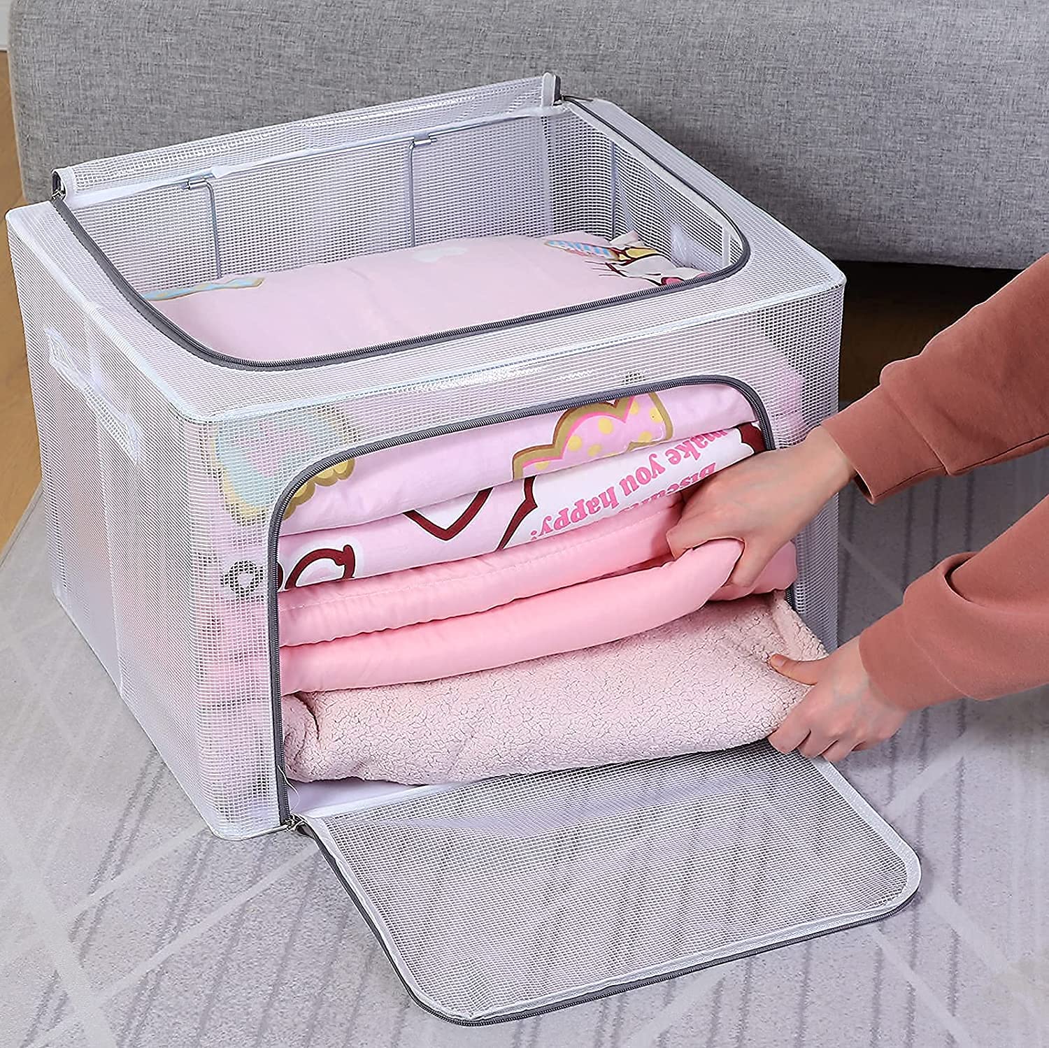 Foldable Transparent Storage Bags for Clothes (110L) - salesmania