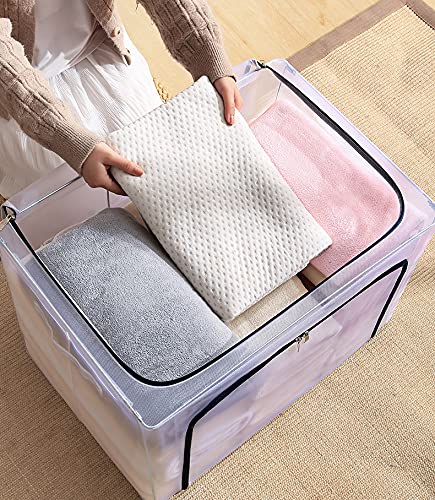 Foldable Transparent Storage Bags for Clothes (110L) - salesmania
