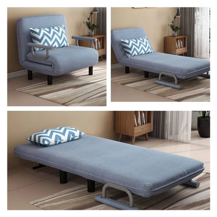 FOLDING SOFA BED LEISURE RECLINER FABRIC BREATHABLE LAZY SOFA, Buy 2 Get 1 Free - salesmania
