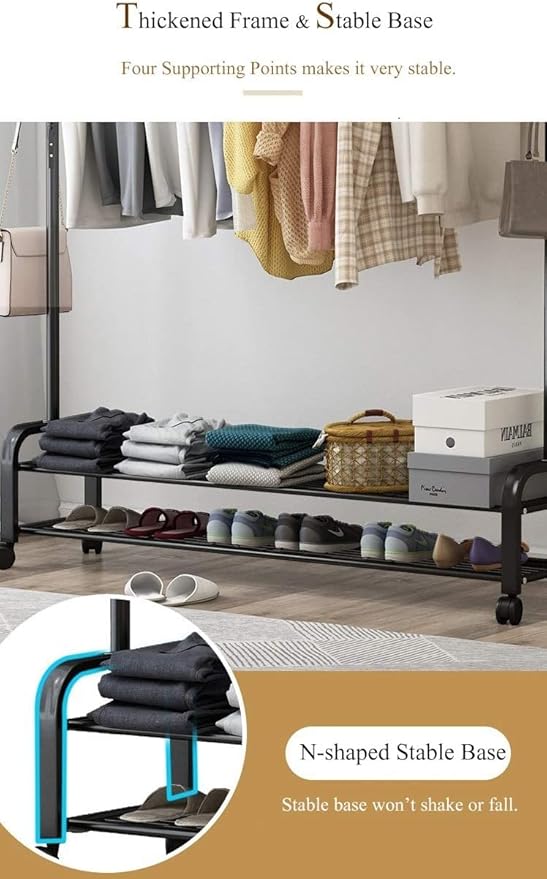 Garment Rack Freestanding Hanger Single Pole (110cm) - salesmania