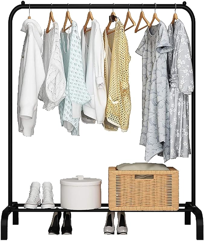 Garment Rack Freestanding Hanger Single Pole (110cm) - salesmania