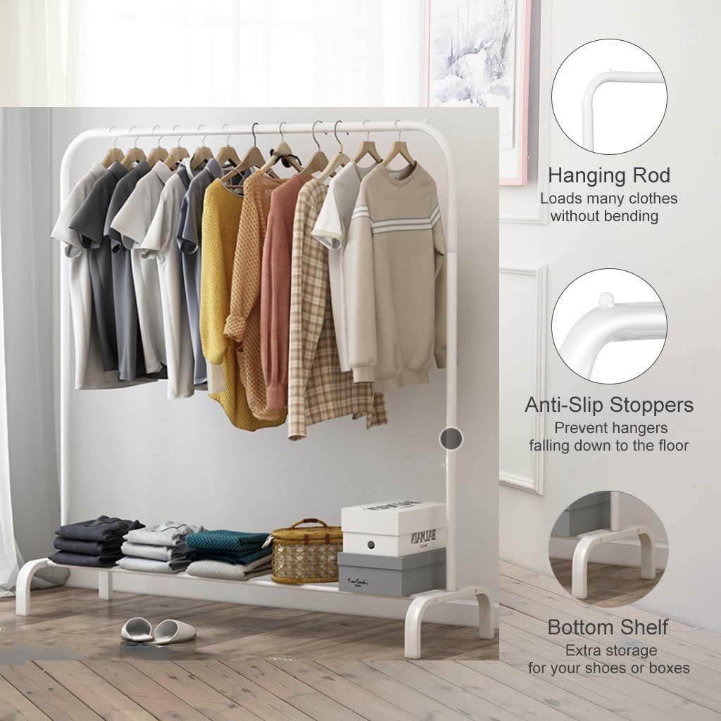 Garment Rack Freestanding Hanger Single Pole (110cm) - salesmania