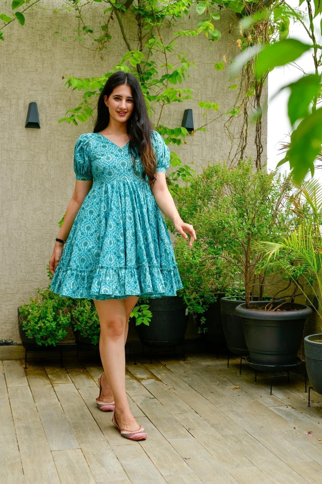 gulabo blue muslin dress - salesmania