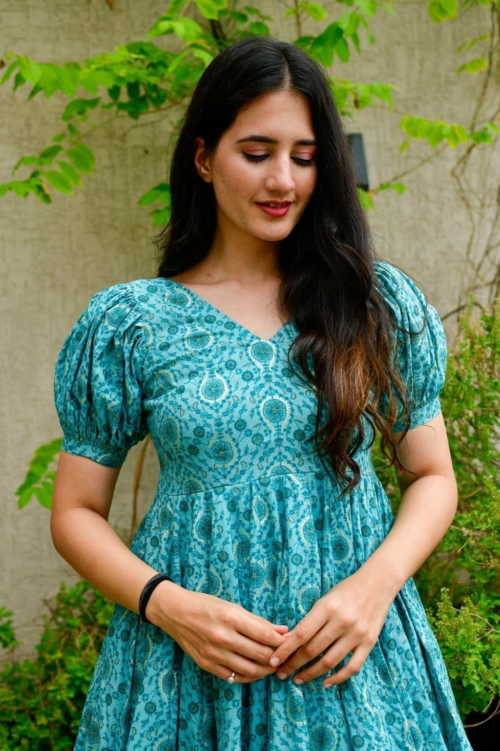 gulabo blue muslin dress - salesmania