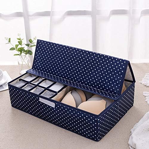 Innerwear Organizer 16+1 Compartment (Navy Blue Polka) - salesmania