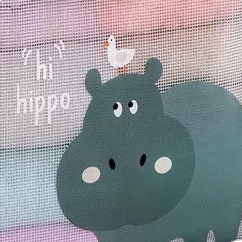 Large Capacity Transparent Foldable Clothing Storage Box - Hippo - salesmania