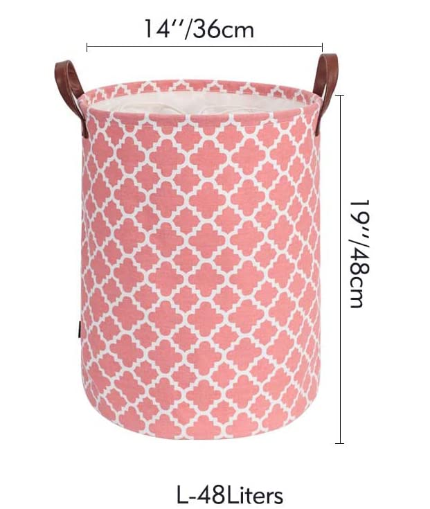 Laundry Basket with Handle - Pink Diamond - salesmania