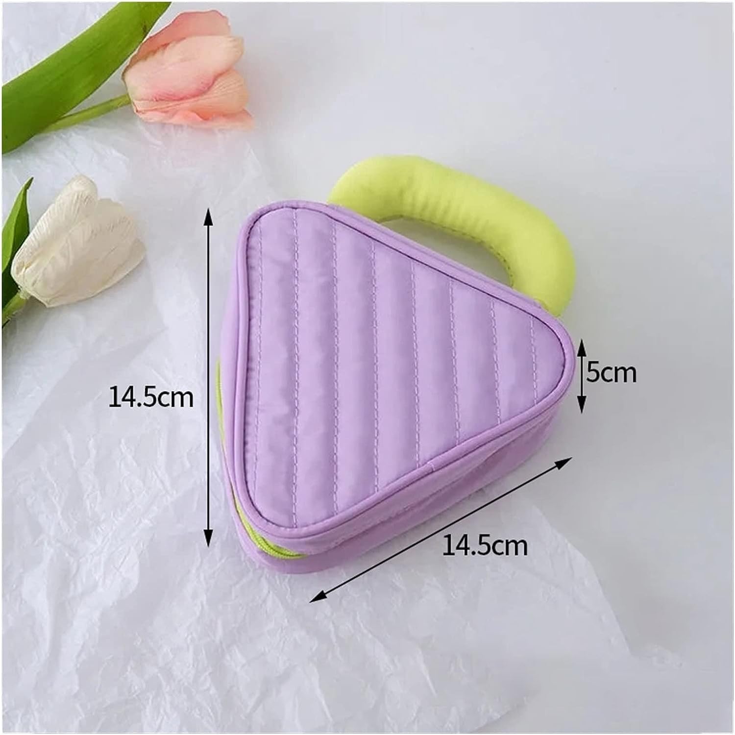 Makeup Organizer Travel Toiletry Bag Macaroon - Colored with Handle - salesmania