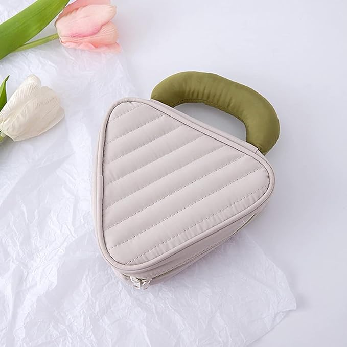 Makeup Organizer Travel Toiletry Bag Macaroon - Colored with Handle - salesmania