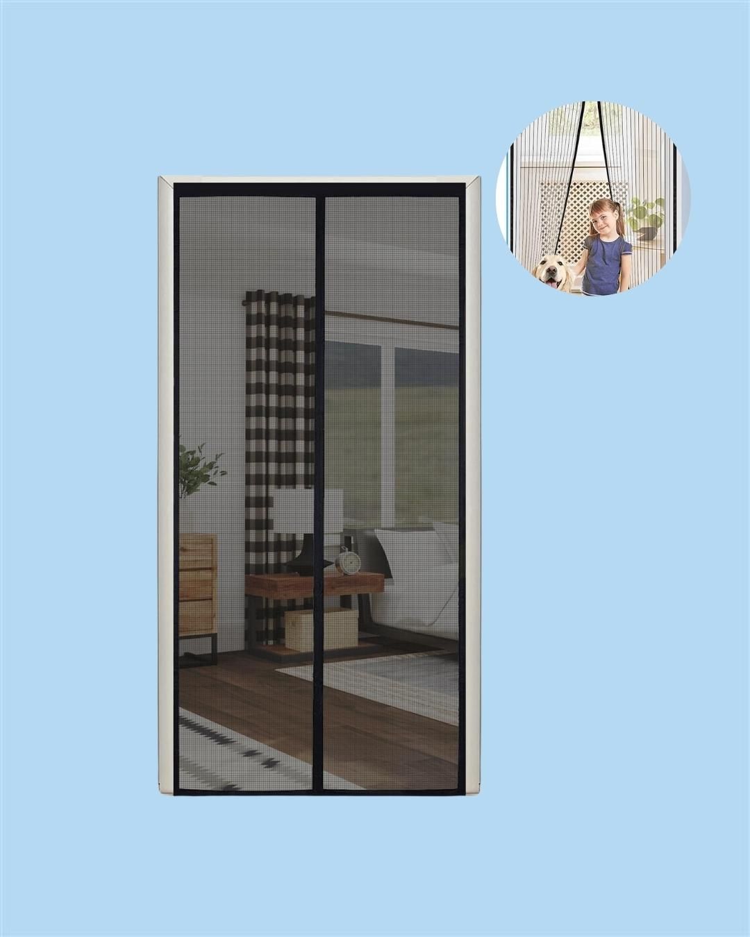 Mesh Screen Net Home Magnetic Foldable Anti Mosquito Door Curtains - salesmania