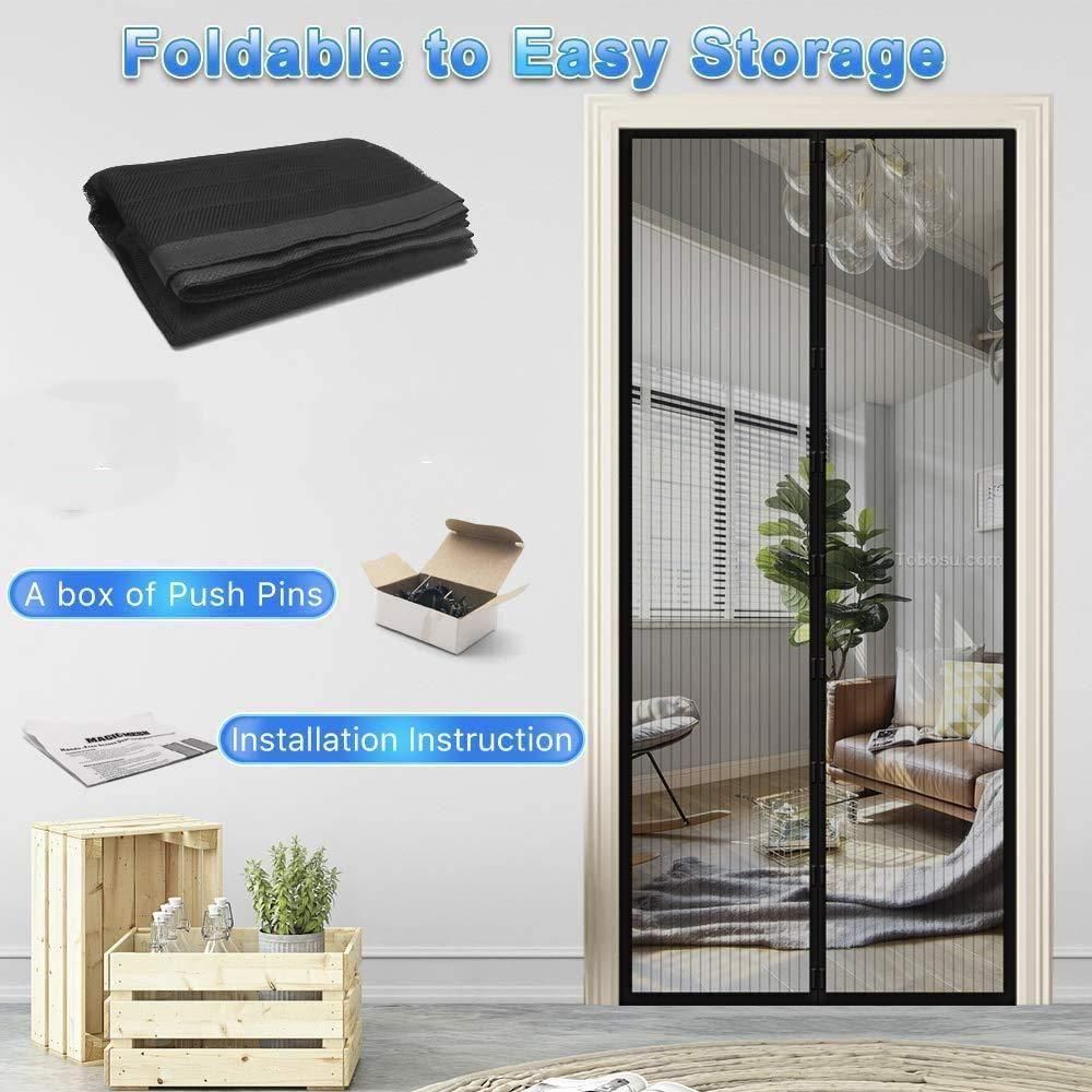 Mesh Screen Net Home Magnetic Foldable Anti Mosquito Door Curtains - salesmania