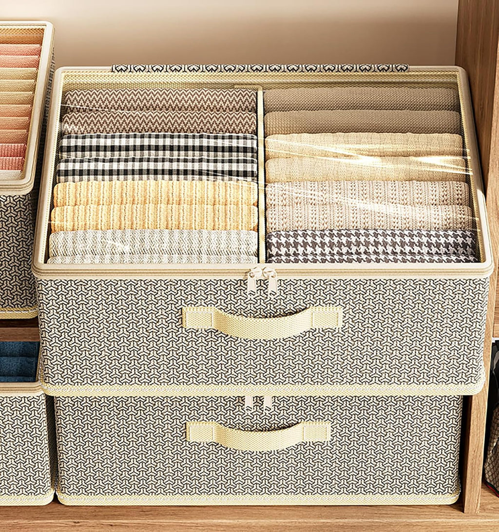 Non - Woven Fabric Zipper Storage Box (Grey Pattern) - salesmania