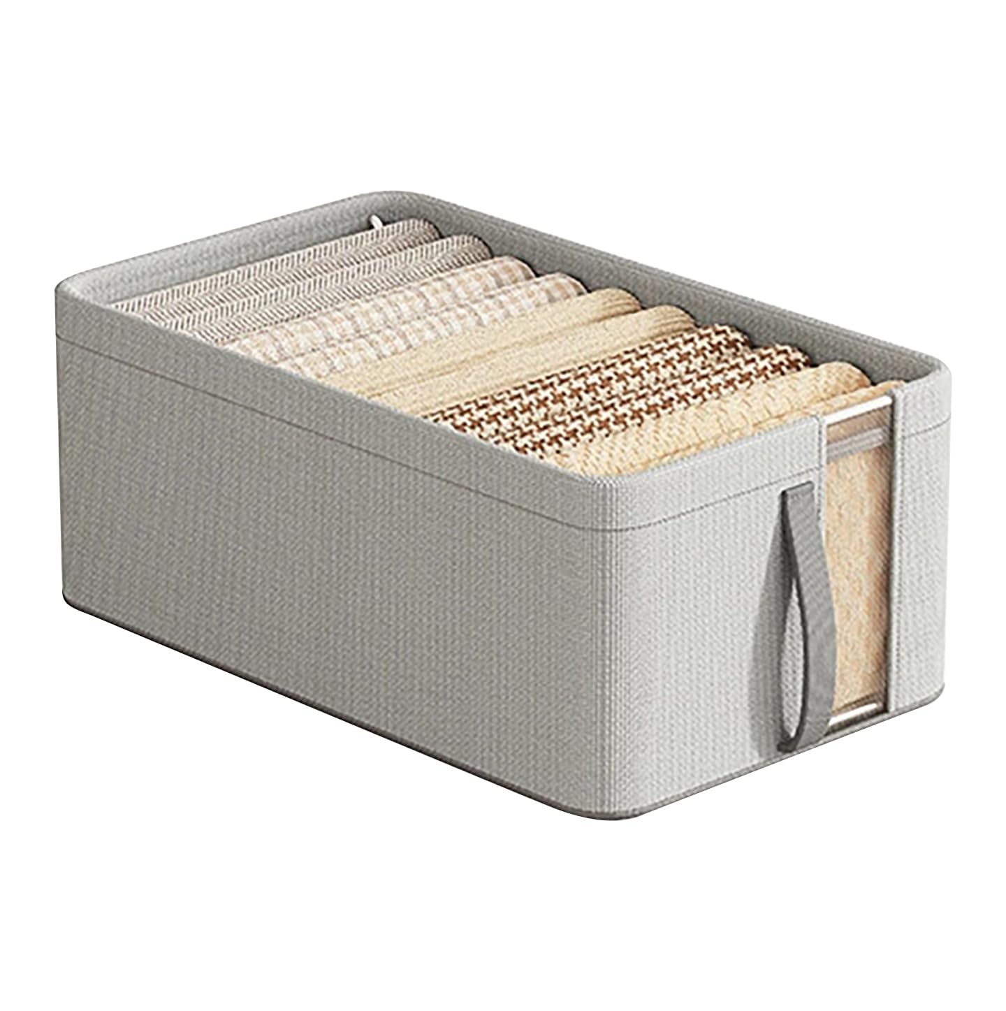 Oxford Cloth Foldable Storage Containers with Mesh Window - Small (Grey) - salesmania