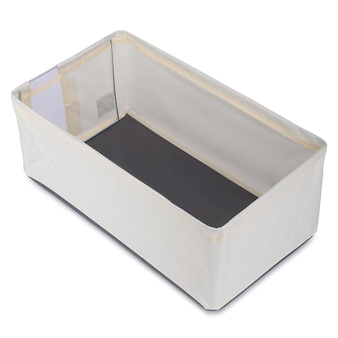 Oxford Cloth Storage Bins Closet & Wardrobe Shelves (Small Beige) - salesmania