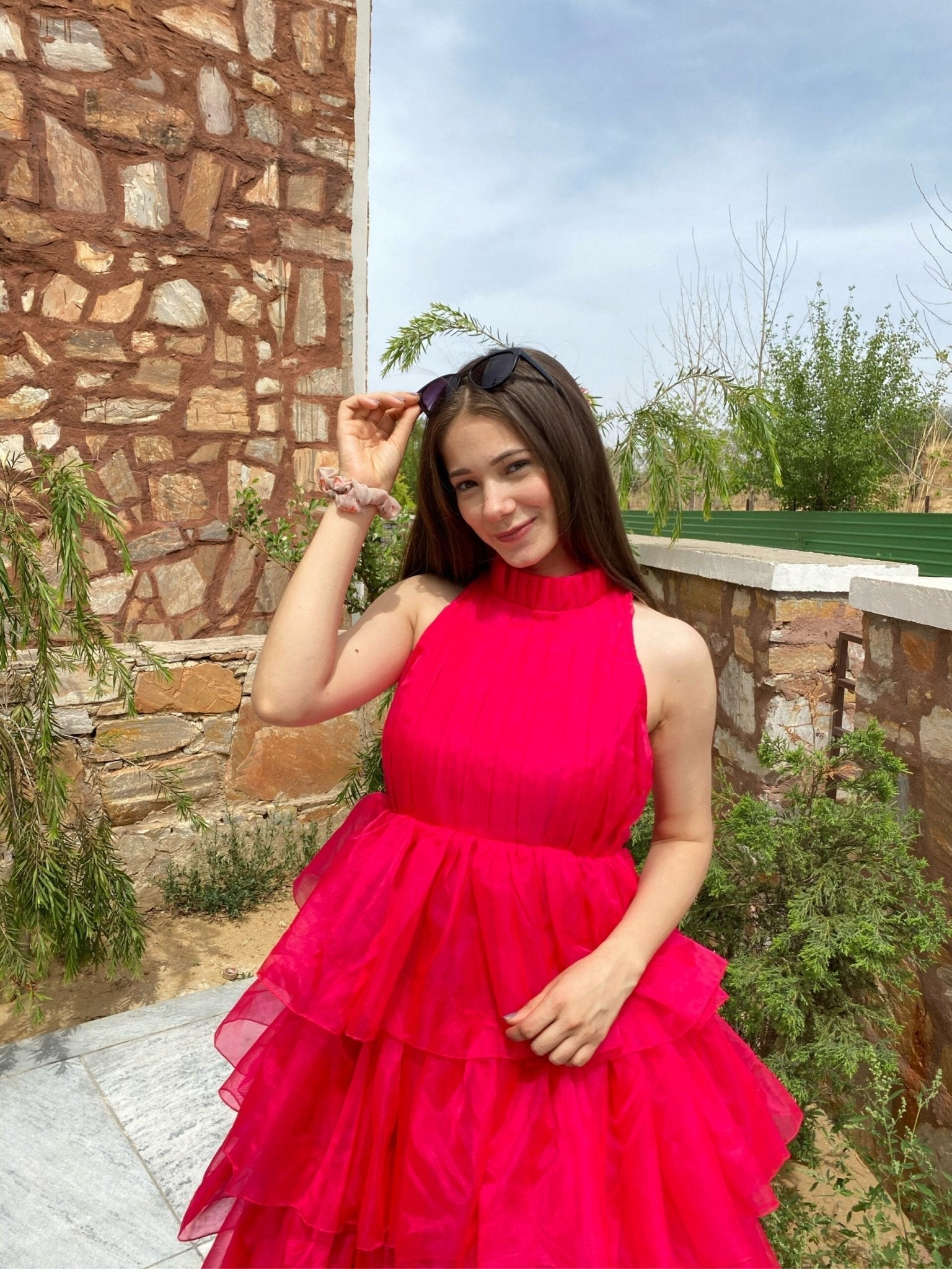 pink mabel organza dress - salesmania