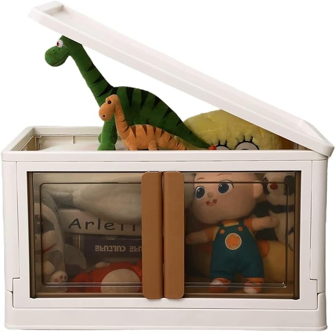 Plastic Storage Bins for Closet Organizers 72Litre (Beige) (Set of 1) - salesmania