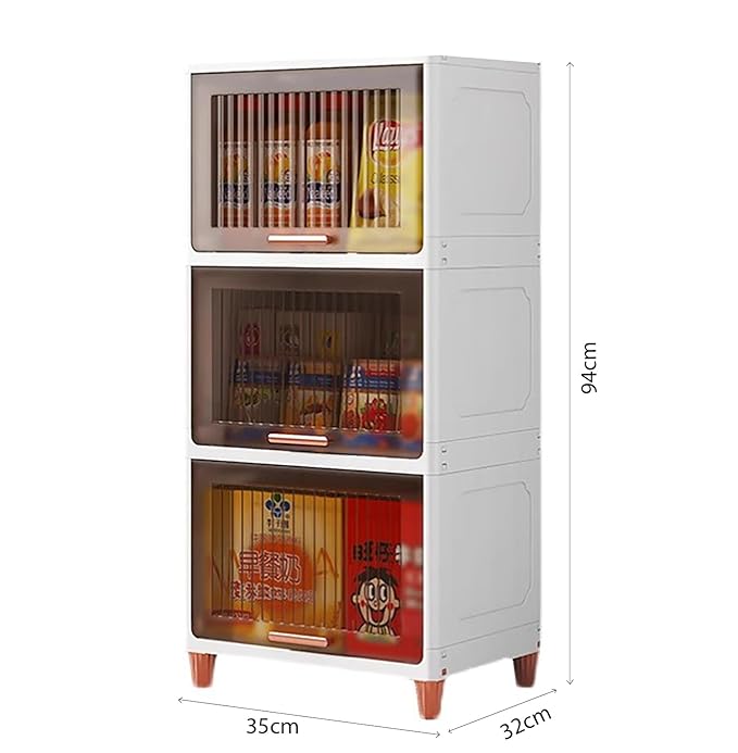 Plastic Storage Cabinet Flip - Top with Utility Storage Unit (White) - salesmania