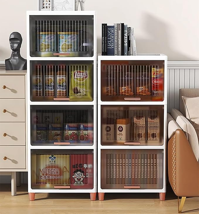 Plastic Storage Cabinet Flip - Top with Utility Storage Unit (White) - salesmania