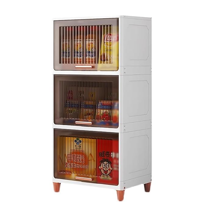 Plastic Storage Cabinet Flip - Top with Utility Storage Unit (White) - salesmania