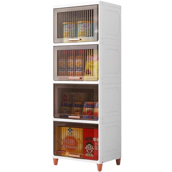 Plastic Storage Cabinet Flip - Top with Utility Storage Unit (White) - salesmania