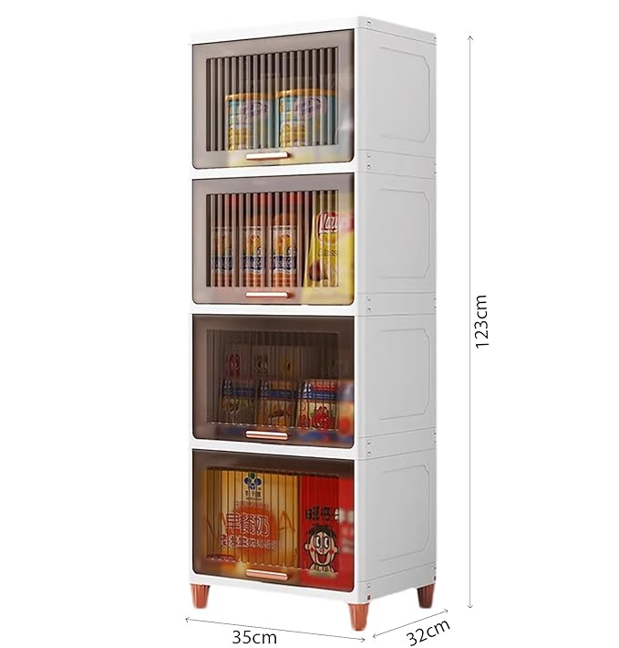 Plastic Storage Cabinet Flip - Top with Utility Storage Unit (White) - salesmania