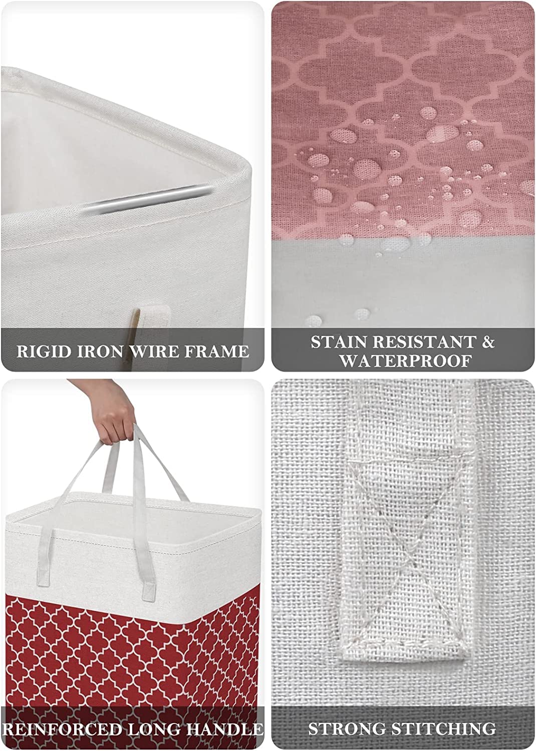 Printed Laundry Hamper 75L Collapsible Clothes Organizer - salesmania