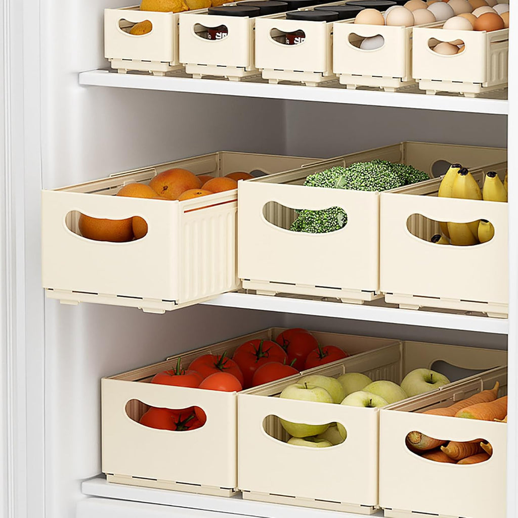 Retractable Plastic Storage Bins With Handles - Small - salesmania