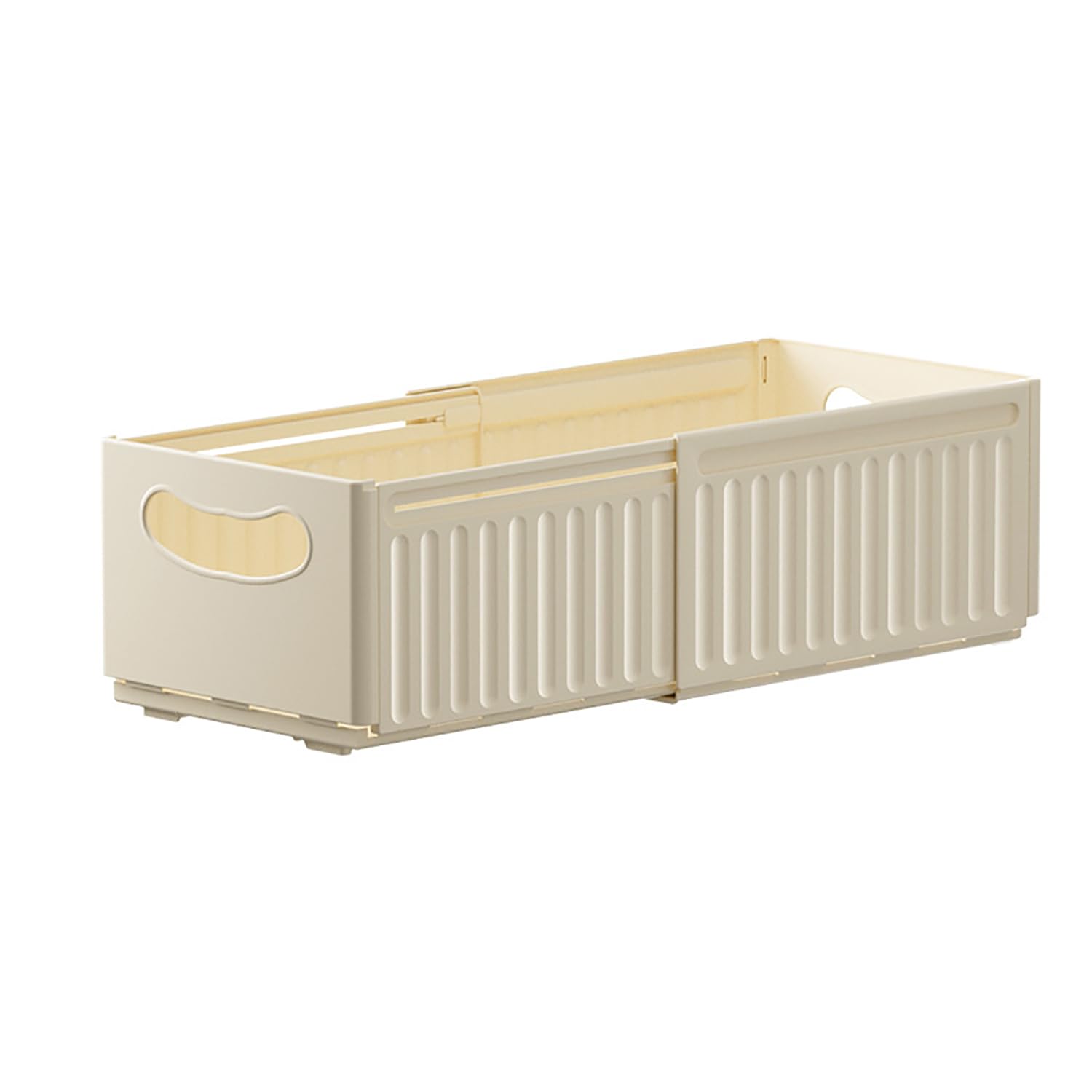 Retractable Plastic Storage Bins With Handles - Small - salesmania