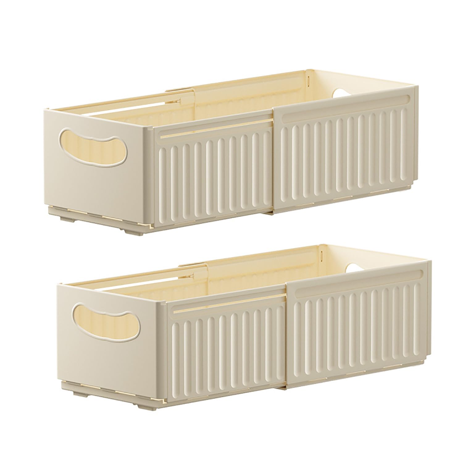 Retractable Plastic Storage Bins With Handles - Small - salesmania