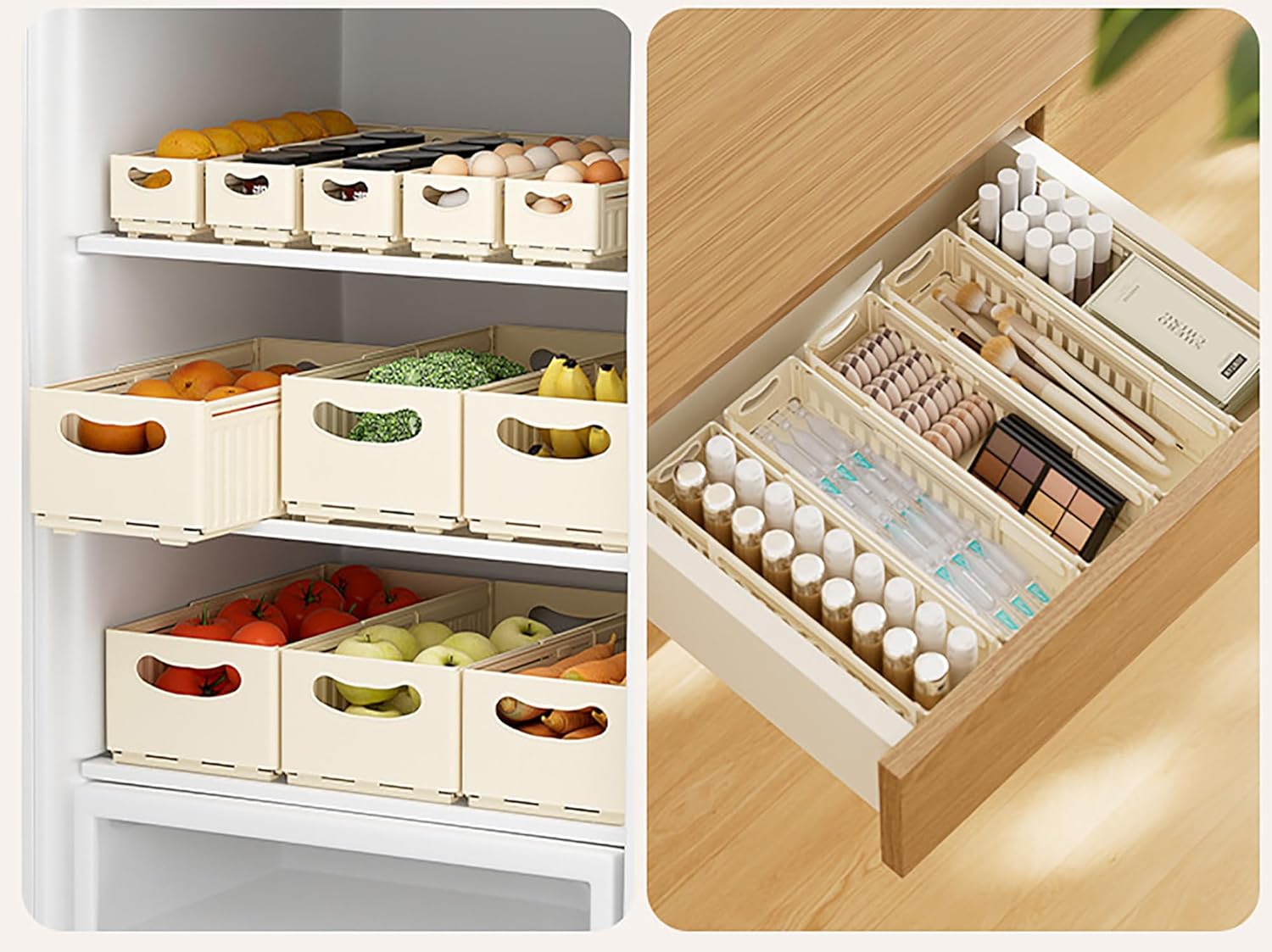 Retractable Plastic Storage Bins With Handles - Small - salesmania