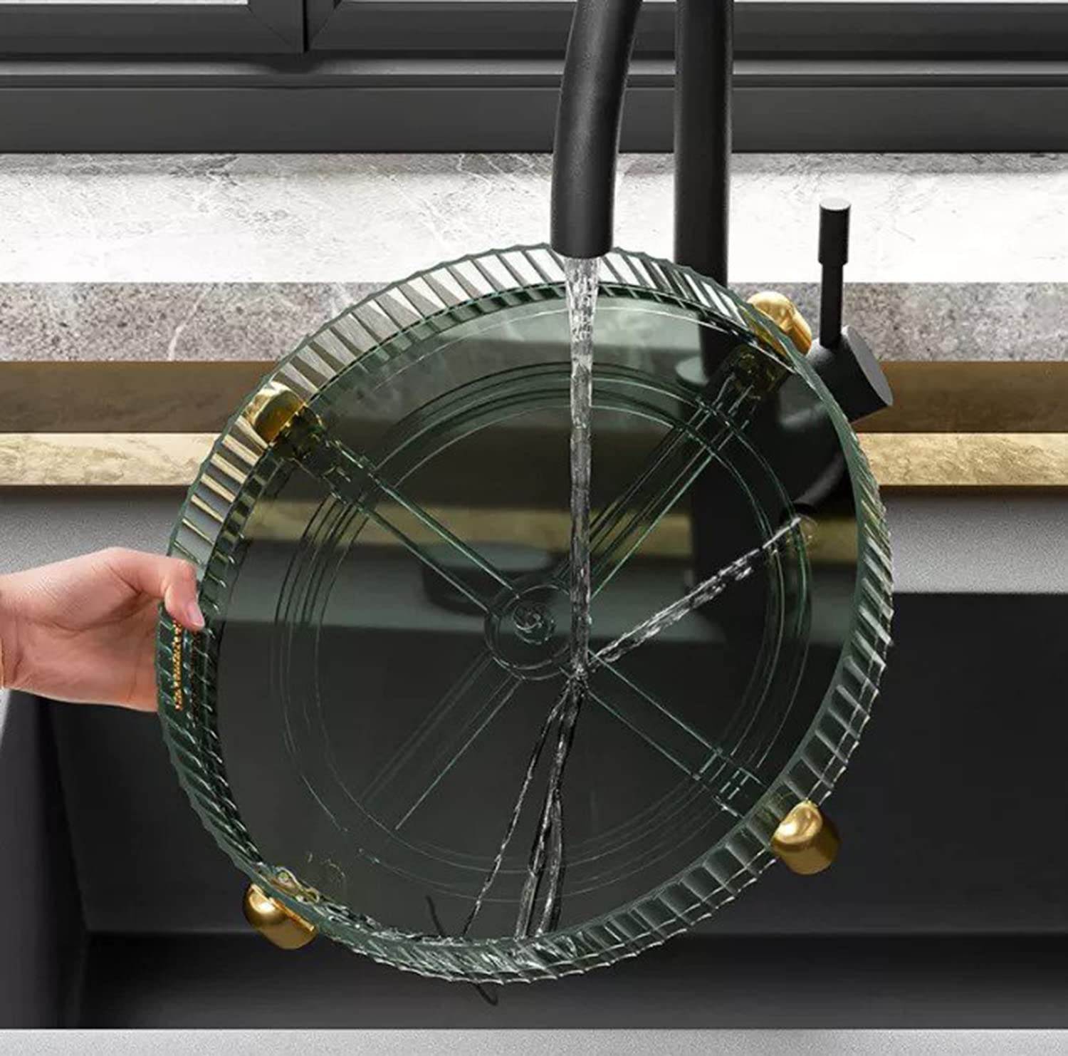 Rotating Storage Spinner Kitchen Food Spices Rack (Grey) - salesmania