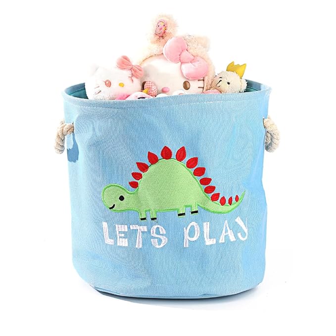 Round Laundry Basket Cute Cartoon Cloth Storage (Toys) - salesmania