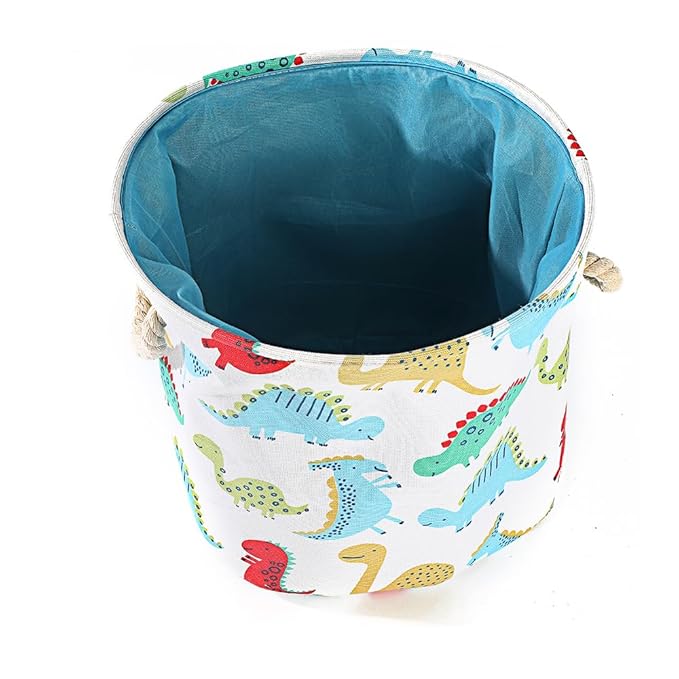 Round Laundry Basket Cute Cartoon Cloth Storage (Toys) - salesmania