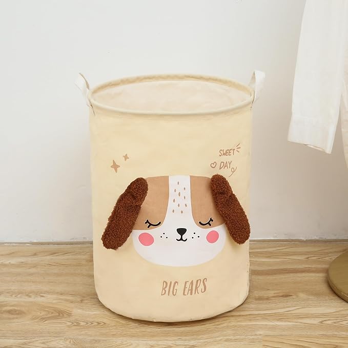 Round Laundry Basket Cute Cartoon Cloth Storage (Toys) - salesmania