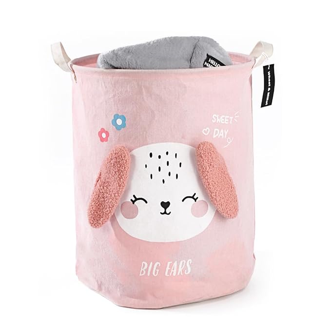 Round Laundry Basket Cute Cartoon Cloth Storage (Toys) - salesmania