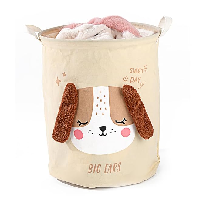Round Laundry Basket Cute Cartoon Cloth Storage (Toys) - salesmania