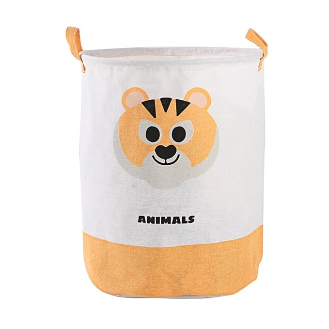 Round Laundry Basket Cute Cartoon Cloth Storage (Toys) - salesmania