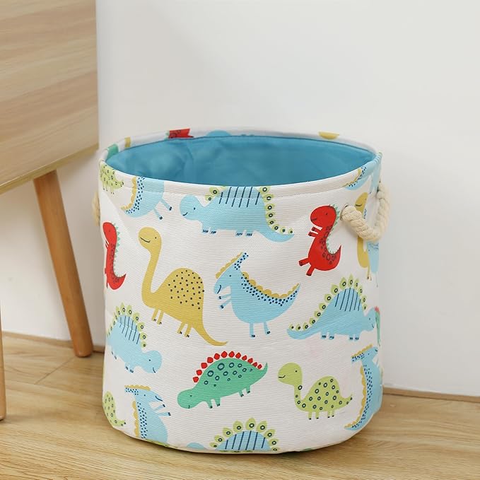 Round Laundry Basket Cute Cartoon Cloth Storage (Toys) - salesmania
