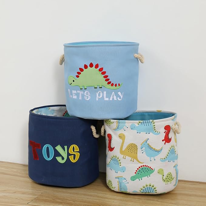 Round Laundry Basket Cute Cartoon Cloth Storage (Toys) - salesmania