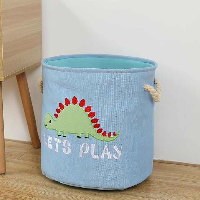 Round Laundry Basket Cute Cartoon Cloth Storage (Toys) - salesmania