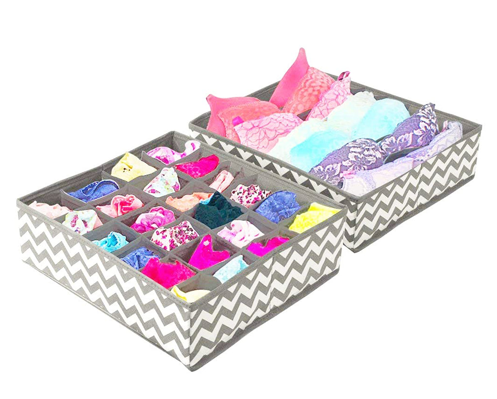 Set of 4 Foldable Storage Box Drawer Divider - salesmania