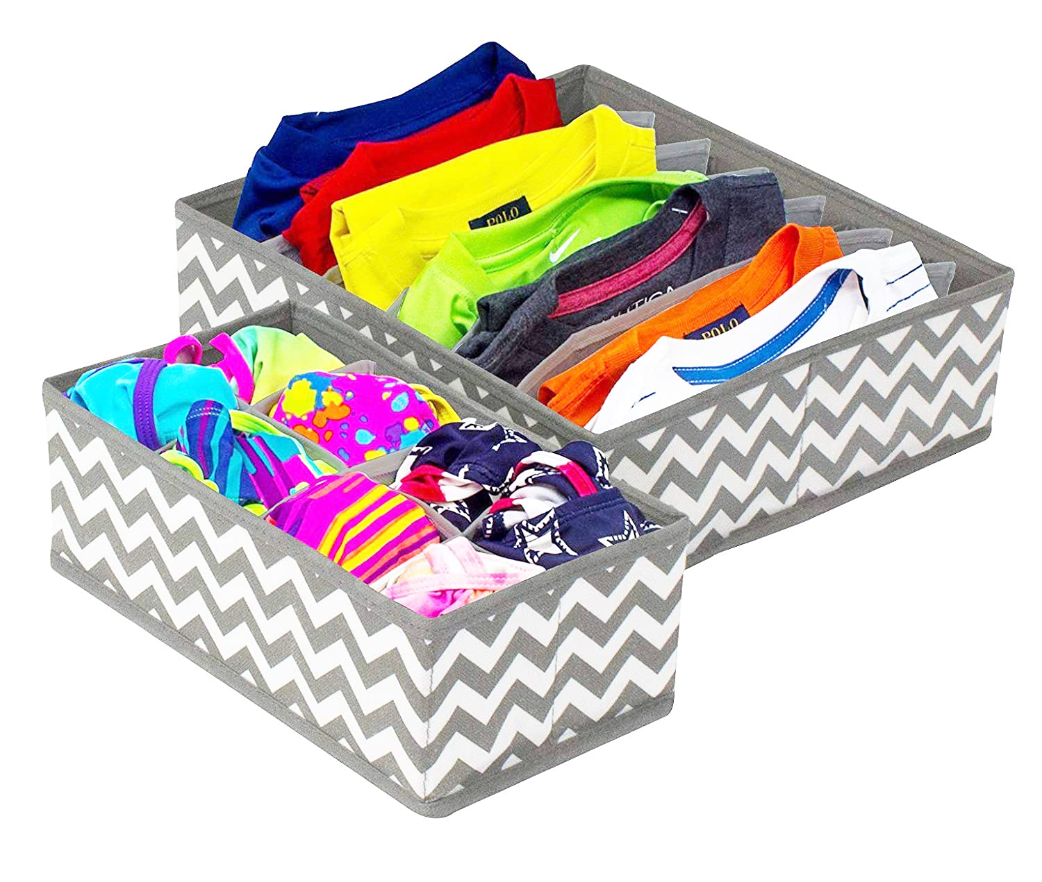 Set of 4 Foldable Storage Box Drawer Divider - salesmania