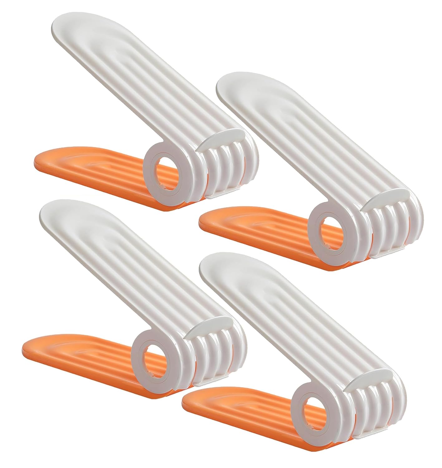 Shoe Slots Organizer Double Deck Shoe Holder - Orange - salesmania