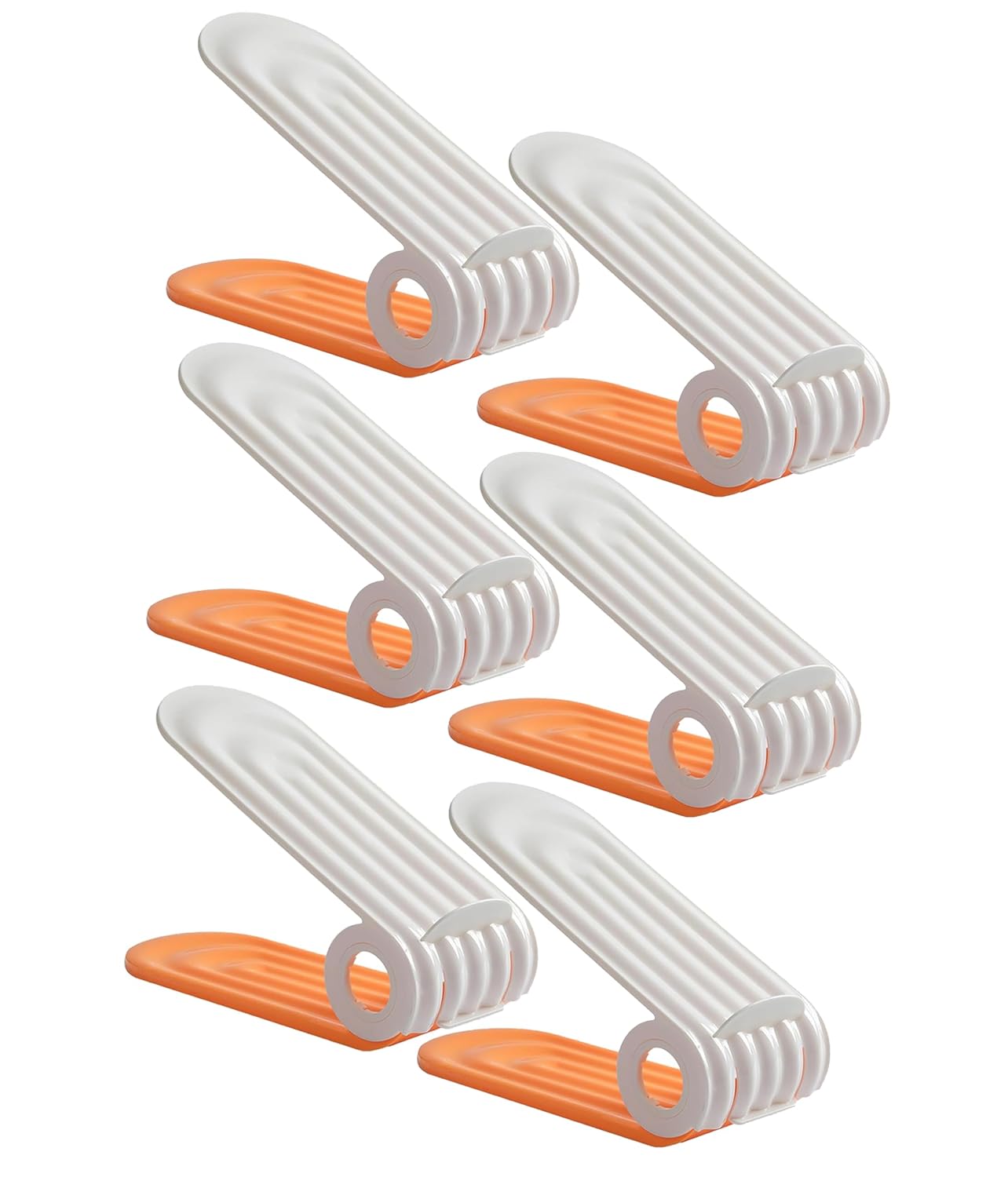 Shoe Slots Organizer Double Deck Shoe Holder - Orange - salesmania