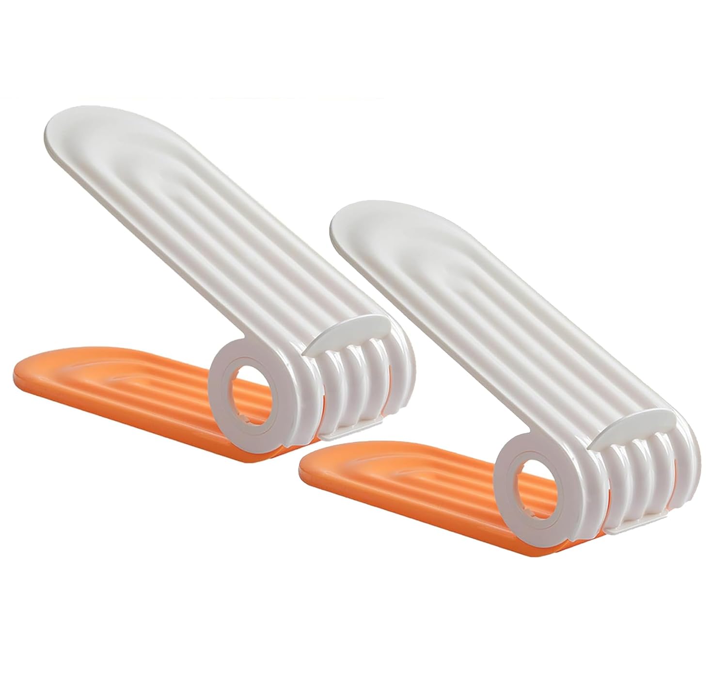 Shoe Slots Organizer Double Deck Shoe Holder - Orange - salesmania