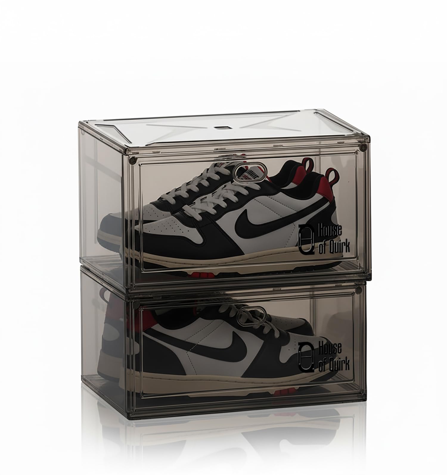 Shoe Storage Organizer Boxes Black - salesmania