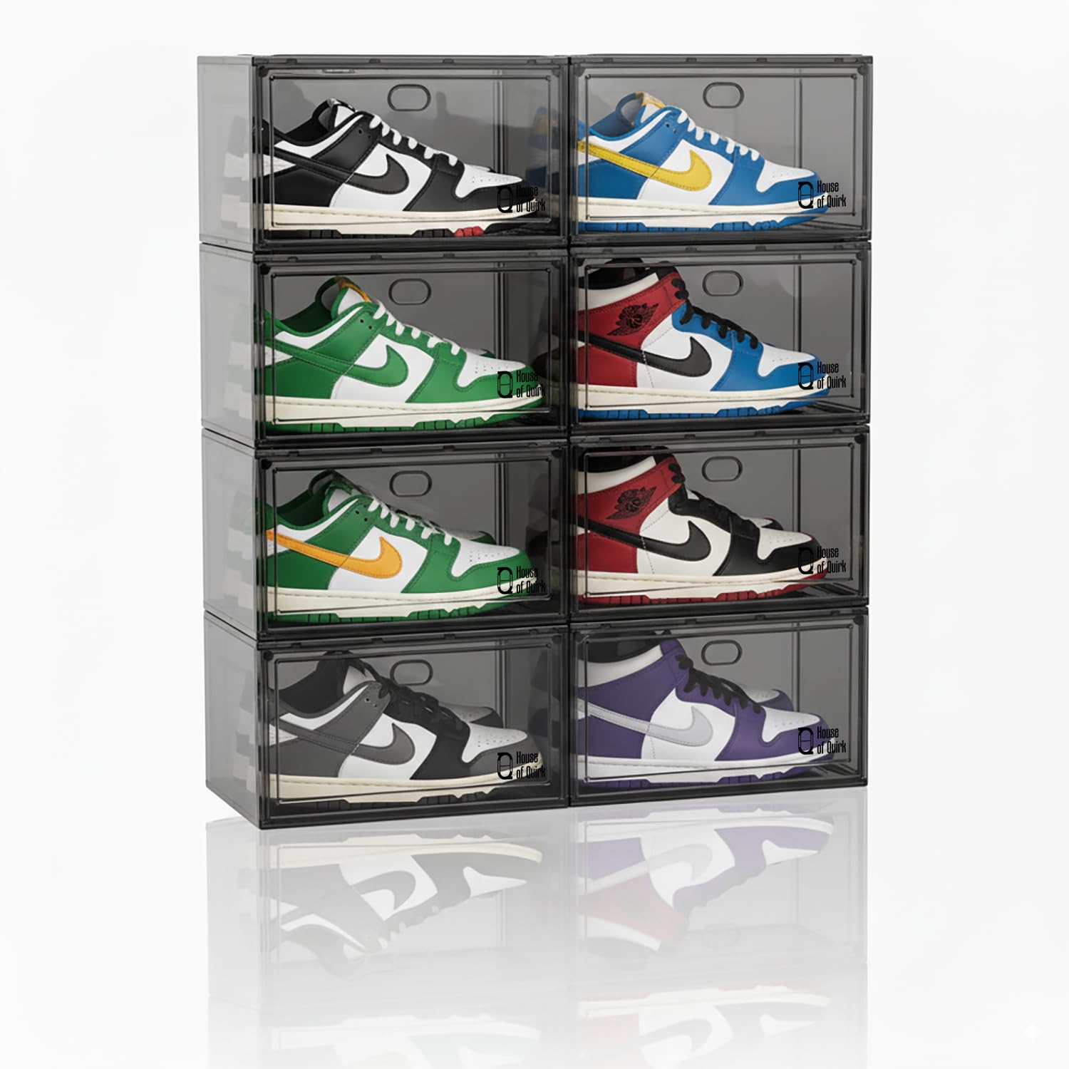 Shoe Storage Organizer Boxes Black - salesmania
