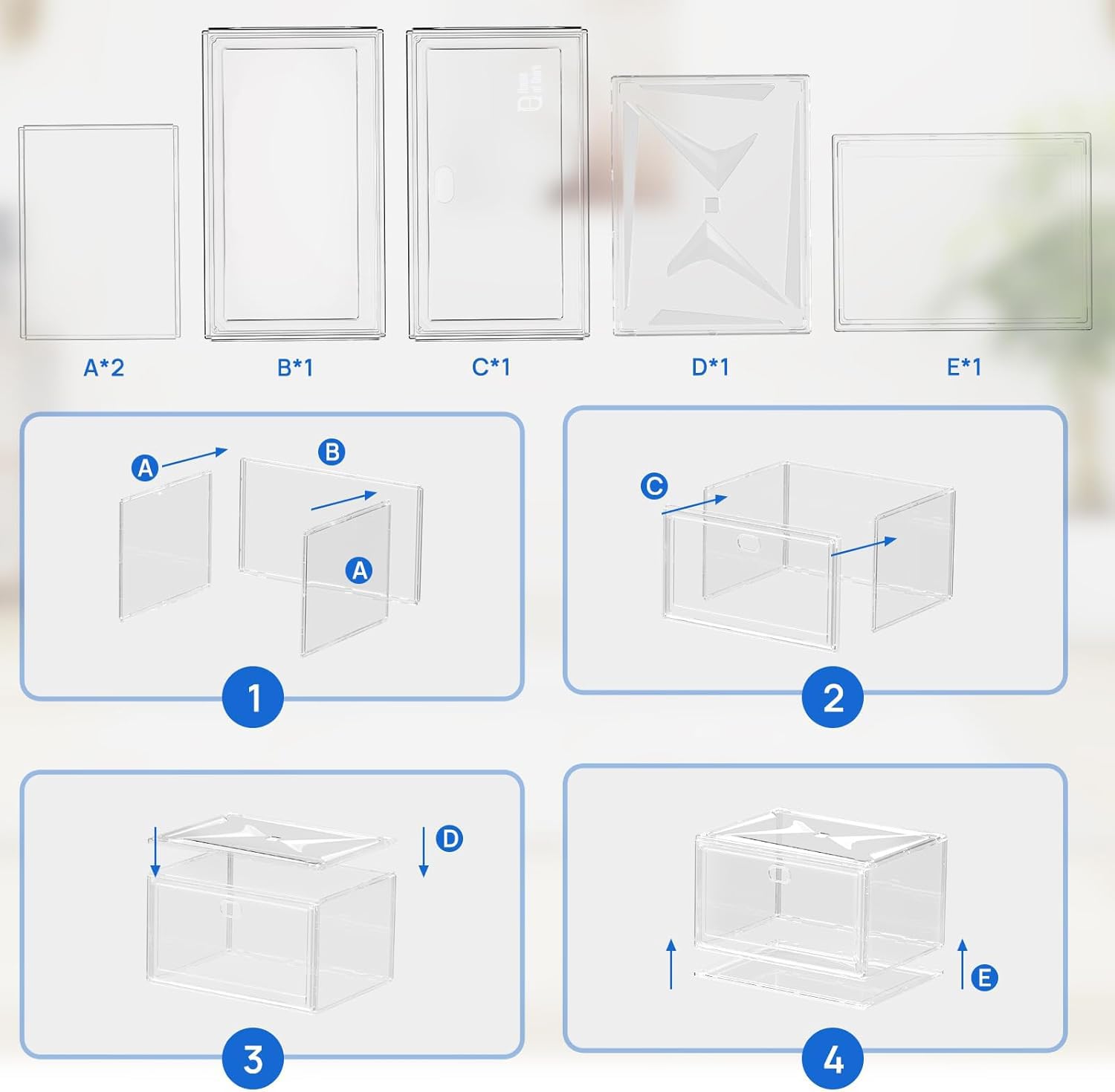Shoe Storage Organizer Boxes White - salesmania