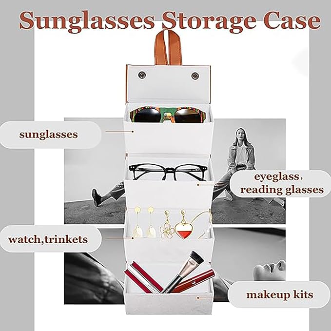 Sunglasses Storage Box, Faux Leather Sunglasses Box - salesmania