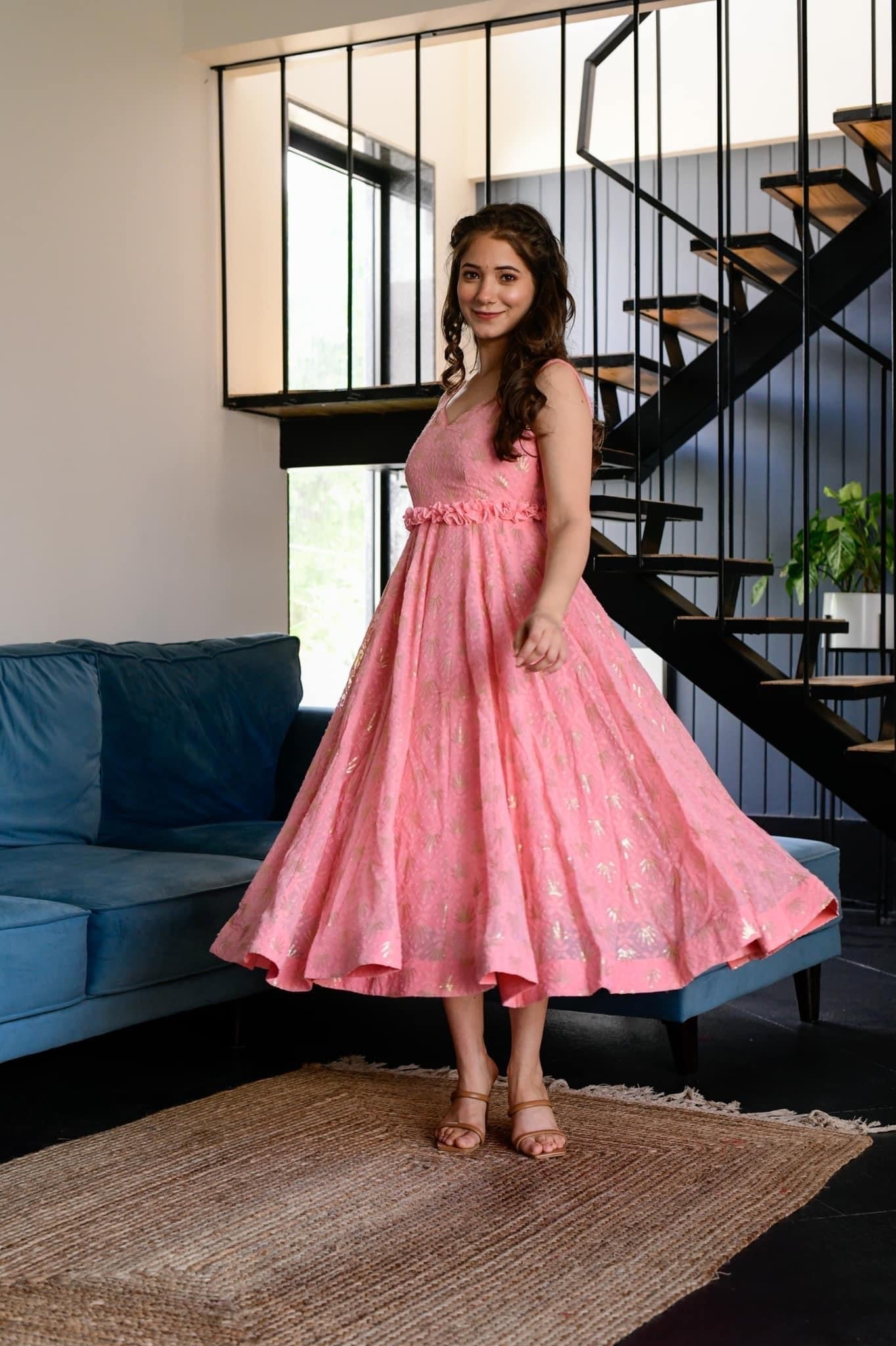 tarifa georgette embroidered dress - salesmania